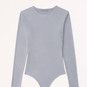 Abercrombie & Fitch Gray Long Sleeve Bodysuit